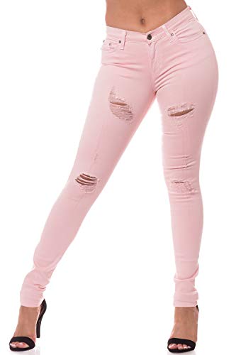 Aphrodite Mid Rise Jeans for Women - Skinny Stretch Womens Distressed Ripped Jeans4