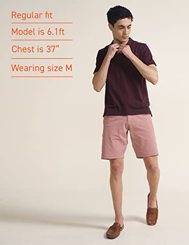 DAMENSCH Men’s Regular Fit Half Sleeve Polo T-Shirt | 3 Button Polos for Men