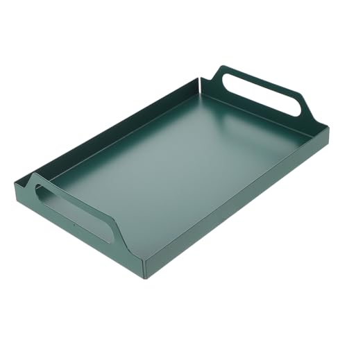 Beavorty Bandeja De Almacenamiento De Hierro Forjado Bandeja Rectangular De Hierro Cocina Mediano