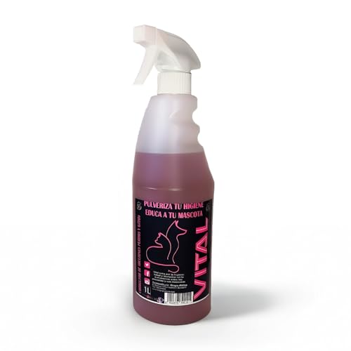 Vital Repelente Orina para Perros y Gatos 1000 ml - Corrector de Micciones - Interior y Exterior- Elimina Olores y Rastros - Evita Pipis - Arañazos - Adiestramiento Perros y Gatos - Eficaz