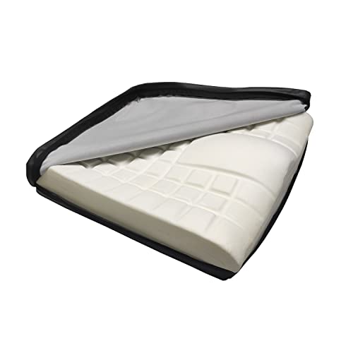 Mobiclinic, Cojín Antiescaras, con Espuma Viscoelástica de Alta Densidad, Funda Impermeable, Cojín antiescaras para Silla de Ruedas, Sillón, Oficina, Cojín viscoelástico, 80 kg/m3