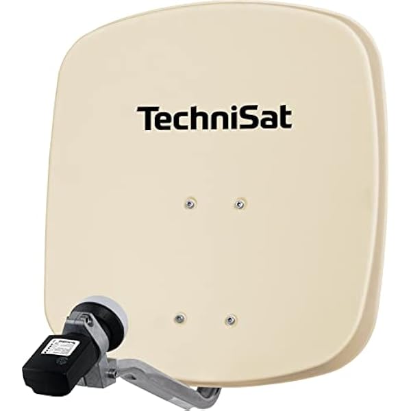 TechniSat DIGIDISH 45 - спутниковая антенна на 1 абонента малая спутниковая система 45 см - комплект с настенным кронштейном и спутниковой антенной V H-LNB бежевый