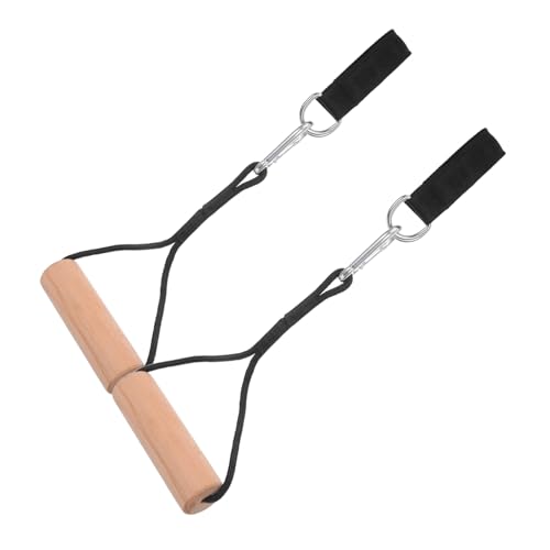 NOLITOY Anelli Da Palestra Regolabili in Legno Di Faggio Con Cinghie Antiscivolo Per Trazioni e Ginnastica All Aperto Attrezzatura Sportiva Per Allenamento Completo Del Corpo