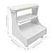 Foot Bath Stool Foot Rest Pedicure Manicure Stool with Drawer and 4 Lockable Wheels Manicure Pedicure Cart for Beauty Salons 44lbs Capacity 20.47 * 16.14 * 21.65in (White)