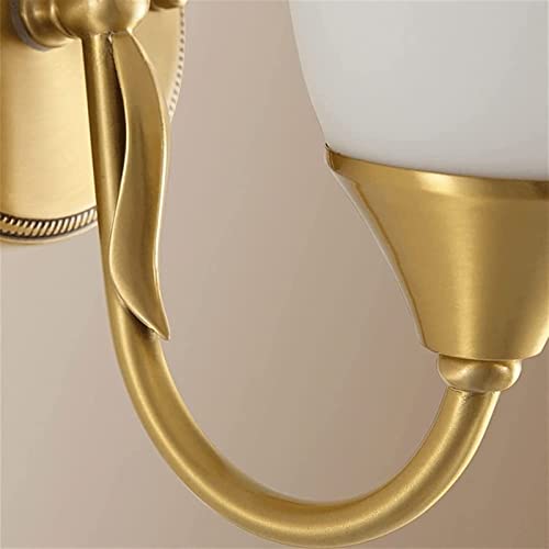 Aplique de pared dorado con tulipa de vidrio E27 estilo moderno 6