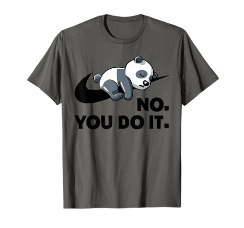 Vintage Funny Lazy Panda No You Do It Retro Cute Sleeping T-Shirt