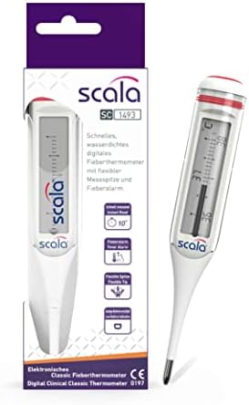 scala Cyfrowy termometr SC 1493 flex 10 sek., Classic wyświetlacz, biały
