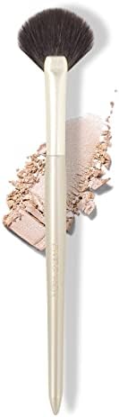 Fan Makeup Brush, Natural Hair Makeup Brushes by ENZO KEN, Eye Makeup Fan Brush, Small Powder Brush, Nose Contour Brush for Makeup, Detail Blush Brush, Natural Blush Brush, Fluffy Blush Brush for Cheeks. (Gold, E209)