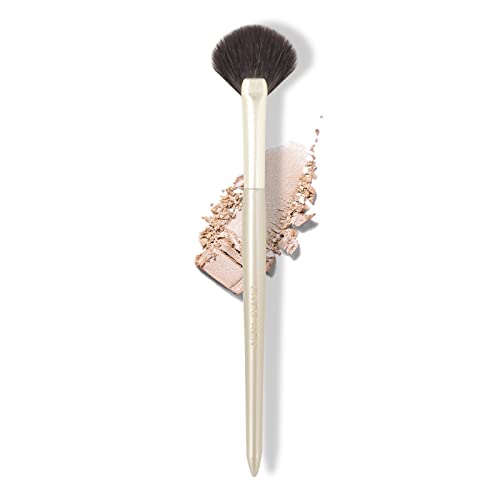 Fan Makeup Brush, Natural Hair Makeup Brushes By Enzo Ken, Eye Makeup Fan Brush, Small Powder Brush, Nose Contour Brush For Makeup, Detail Blush Brush, Natural Blush Brush, Fluffy Blush Brush For Cheeks. (Gold, E209) #TOP2