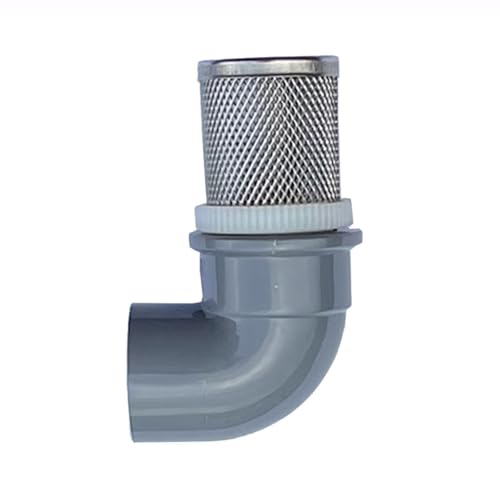 1pcs 20mm 25mm 32mm PVC elbow Filter For Garden Irrigation Water Pump Inlet Fillter Aquarium Pipe Fittings(Grey,20mm)