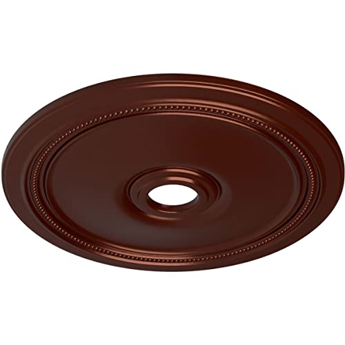 Image of Ekena Millwork CM24DIACS Diane Ceiling Medallion, 24 inchOD x 3 5 /8 inchID x 1 1 /4 inchP (Fits Canopies up to 6 1 /4 inch), Hand-Painted Antique Copper