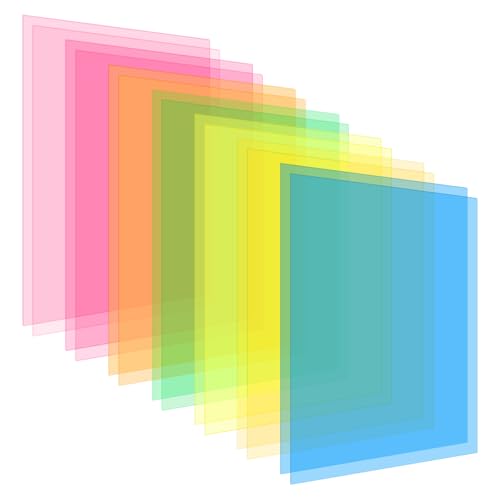 FOSHISY A4 Coloured Overlays for Reading Dyslexia 14PCS Assorted Colour