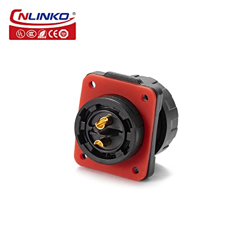 CNLINKO YM-20 Industrial Waterproof Connector IP68 Circular Aviation Connector PBT Plastic Shell M20 2-12 Pin Flange Socket (2 Pin) - Image 2