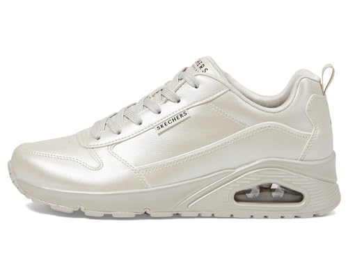 Skechers Femme Uno Galactic Gal Shoes, Off White Duraleather Jersey, 39 EU
