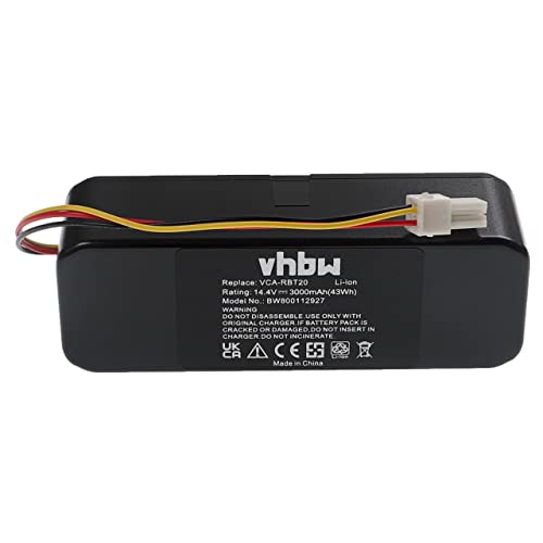 vhbw Li-ION Batterie 3000mAh(14.4V) pour aspirateur Samsung Navibot SR8730, SR8750 Light, SR8824, SR8825, SR8828,SR8830, SR8840,SR8841 comme VCA-RBT20.