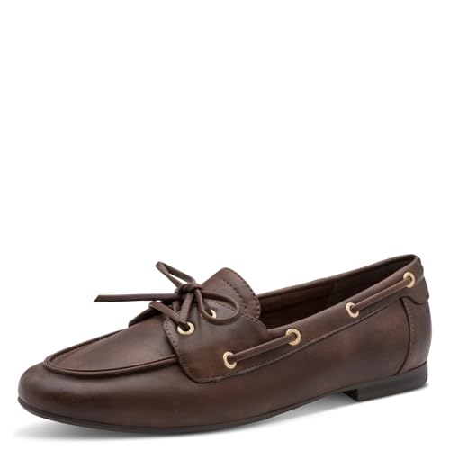 MARCO TOZZI Oxford Femme Semelle intérieure Feel Me Douce Doublure Douce synthétique, Marron...