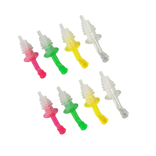 Wakauto 8pcs Silicone Wine Pourer Spouts Oil Stopper Lids Liquor Bottle Spouts Whiskey Bourbon Rum Leakproof for Kitchen Bar Random