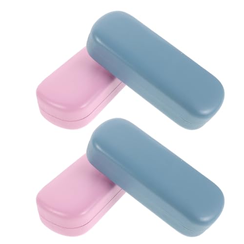 Lot de 4 étuis à lunettes rigides grand format pour lunettes de vue et soleil
