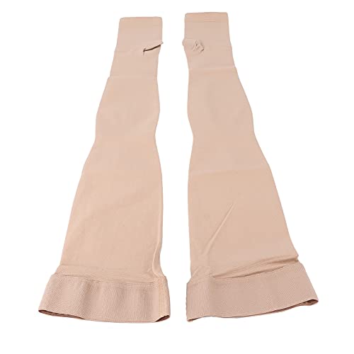 Meias de compress?o respir¨¢veis ??el¨¢sticas finas meias de ponta aberta sem dedo na coxa meias de