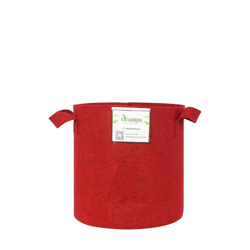 Image of Geo Fabric Grow Bags for Plants 12X12 Inch (Pack of 2) | 400 GSM Heavy Duty UV-Protected Round Maroon Colour Plant Bags for Terrace and Vegetable Gardening | Strong & Reusable|