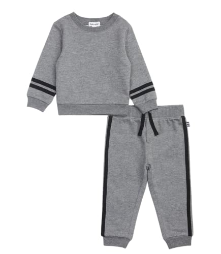 Image of Splendid baby-boys Charcoal Long Sleeve Sweatshirt and Pant SetSweatshirt Set