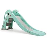 OLAKIDS 3 in 1 Toddler Slide, Indoor Outdoor Kids Freestanding Climber Playset with Basketball Hoop