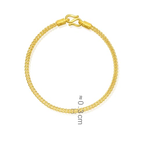 CHOW SANG SANG 999.9 24K Solid Gold Chain Bracelet – Charm-Ready Design for Women Size 16cm 90193B Price-by-Weight 5.98g Gold 6