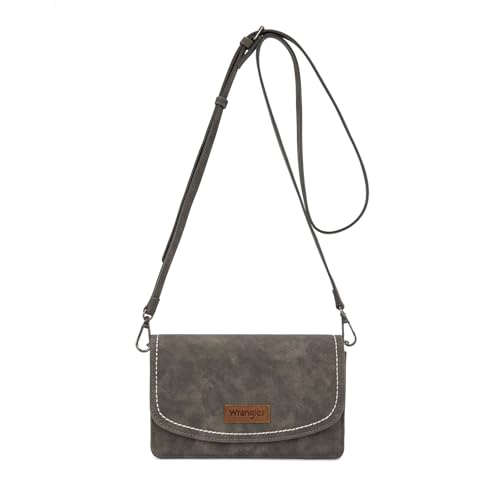 Image of Wrangler Small Crossbody Bag for Women, RFID Blocking Wallet Purse with Adjustable Strap, Multi-Compartment Shoulder Handbag