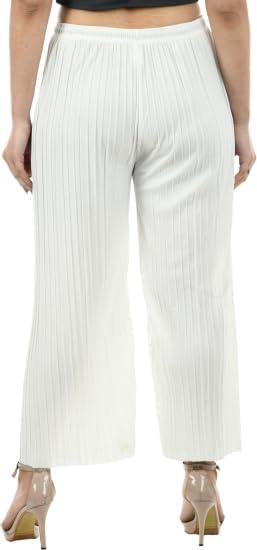 Image of Women's Lycra Palazzo - Stretchable & Comfortable | Premium Fabric | Stylish Free Size Bottom Wear for Casual, Office & Party Outfits