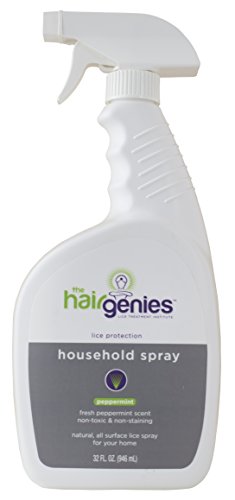 Hair Genies Household Lice Protection Spray, Safe on All Surfaces, Repels Lice,Peppermint Fragrance