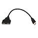 Produktbild Deniseonuk Tragbare Kabel HDMI-Splitter-Kabel-Stecker auf Dual-HDMI-2 weiblich Y-Teiler-Adapter in HDMI HD LED-LCD-TV 30 cm