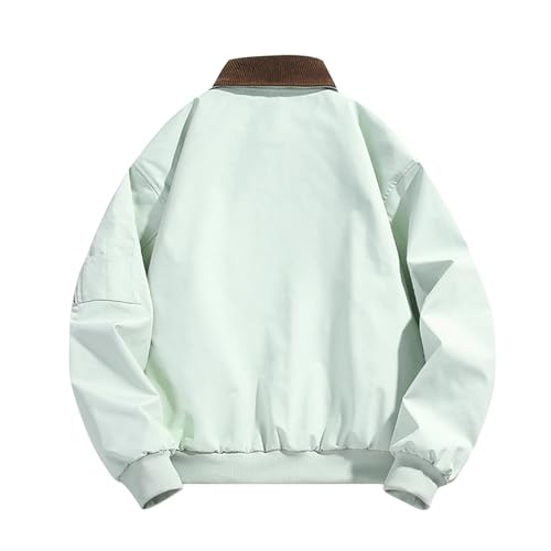 Mens Bomber Jacket Lightweight - Windbreaker Cargo Jackets Casual Softshell Flight Fashion Winter Fall Coat with Pocket2