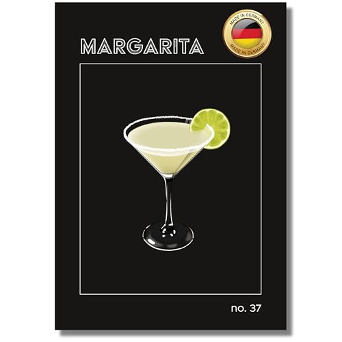 NEUBACH HOME - Cocktail Poster - Margarita - 70x100 cm - Wandbilder für Schlafzimmer Wohnzimmer Küche als Deko Zubehör - schwarz modern aesthetic - Ohne Bilderrahmen