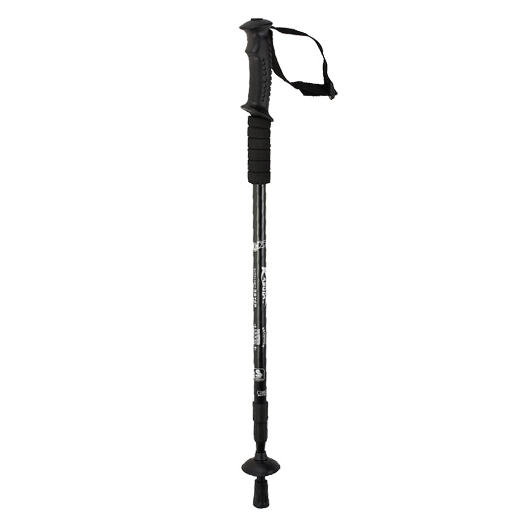 Licogel Trekking Pole Aluminium Alloy Folding Portable Extendable Collapsible 4 Sections Hiking Pole Adjustable Nonslip Universal Mountain