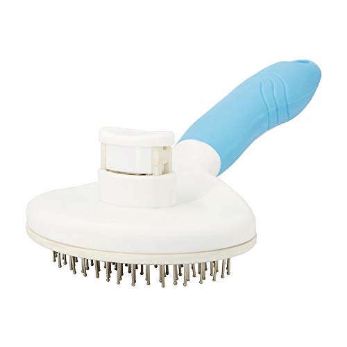 Dewys Dog Self Cleaning Slicker Brush Grooming Shedding Undercoat Tool for Cat Pets(Blue)