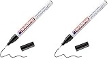 edding 780 Glanzlackmarker - schwarz - Packung mit 1 Lackmarker - extra-feine Rundspitze 0,8 mm -...