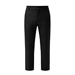 zoogobee Boys School Trousers, Half Elasticated Waist School Trousers Boys, Wrinkle-Resistant Durable Washable Uniform Pants for Teens Age 5-14 (UK, Age, 11 Years, 12 Years, Regular, Black)