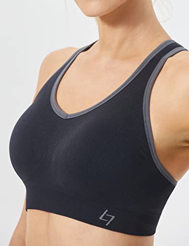 Fittin Racerback Sports Bras For Women- Padded Seamless High Impact Support For Yoga Gym Workout Fitness Black Xxl #TOP1