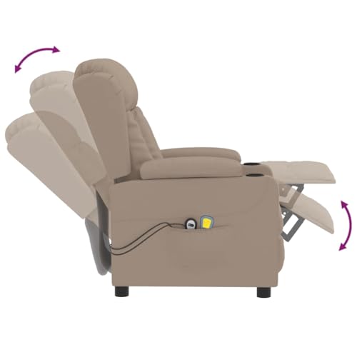 vidaXL Massagesessel Elektrisch Cappuccino-Braun Kunstleder – Bild 8