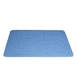 JML Bath Mat Non Slip Anti Mould - Bathroom Mats for Inside the Bath or Shower - Quick Dry Soft Bathmat lets Water Pass Through (Blue, 60 x 40 cm (Rectangular))