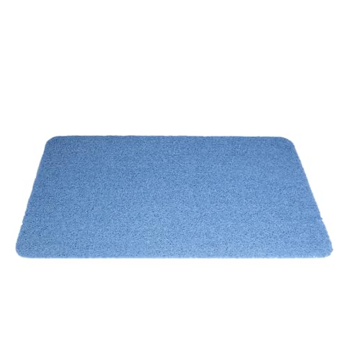 JML Bath Mat Non Slip Anti Mould - Bathroom Mats for Inside the Bath or Shower - Quick Dry Soft Bathmat lets Water Pass Through (Blue 60 x 40 cm (Rectangular))