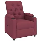 Todiikf Relaxsessel mit Liegefunktion Weinrot Stoff TV Sessel