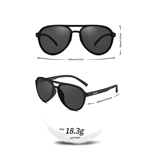 Image of Jefoo Polarized Aviator Sunglasses for Women Men Retro Trendy Sports Sunglasses for Outdoor UV400 Protection