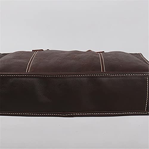 Natural Cowskin Genuine Leather Men's Briefcase Large Capacity Business Bag Black Male Shoulder Laptop Bag4