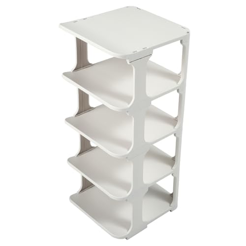 Étagère à chaussures pour entrée étroite avec rangement multicouche
