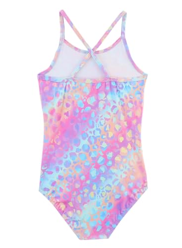 Image of Girls One Piece Swimsuits Summer UPF 50+ Quick Dry Beach Bathing Suit Cross Shoulder Strap Swimwear 2-10 Years
