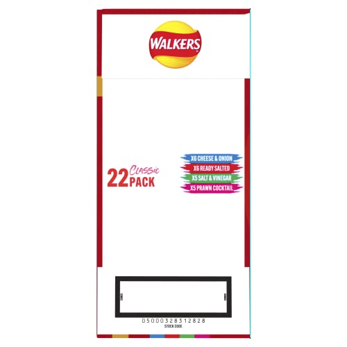 Walkers Classic Variety Multipack Crisps Box, 22x25g