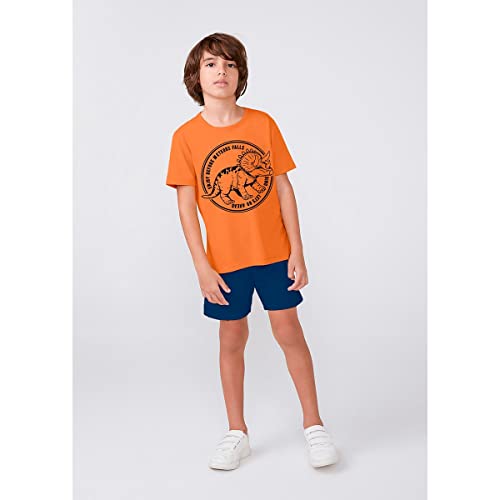 Conjunto Infantil Menino Manga Curta Com Estampa E Bermuda