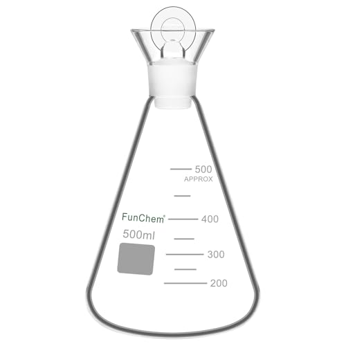 Flacon d'iode pour titrage iodométrique FunChem 500ml de laboratoire