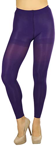 Image of ToBeInStyle Women's Opaque Ankle Long Nylon Footless Fun Tights Pantyhose